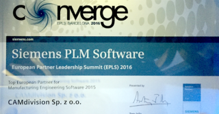 CAMdivision  – Top European Partner for Product Manufacturing Software 2015