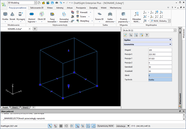 DraftSight – Podstawy modelowania 3D 2