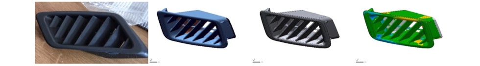 Porównanie wykonanego modelu CAD ze skanem 3D
