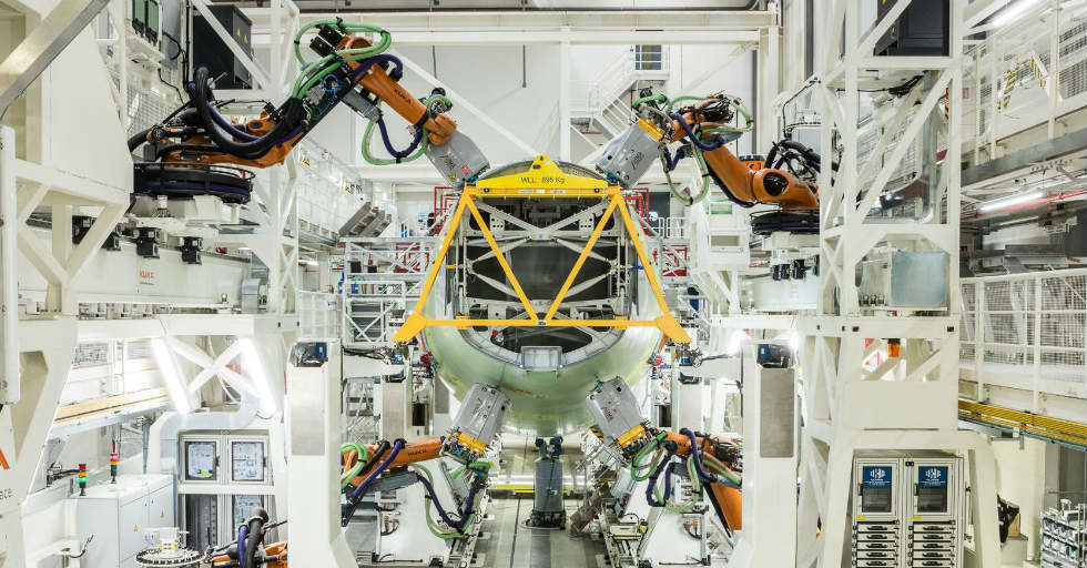 Zautomatyzowana linia montażowa konstrukcji kadłuba samolotów Airbus