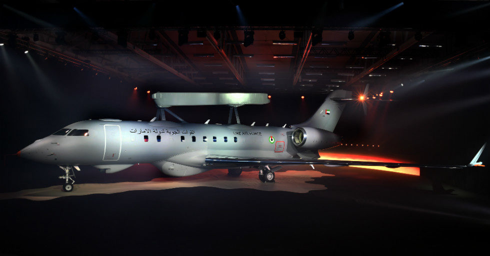 Saab pokazuje samolot do wczesnego ostrzegania i dozoru przestrzeni powietrznej GlobalEye