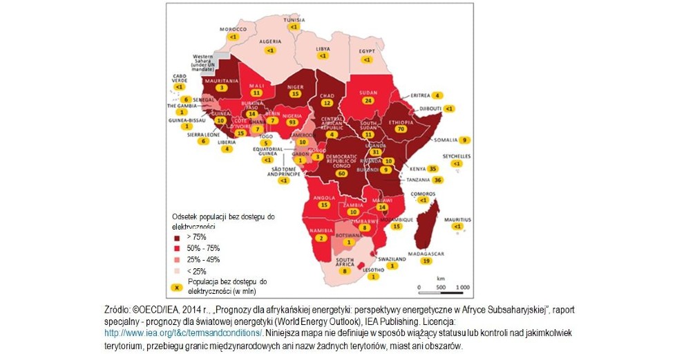 mapa afryki ubostwa energetycznego