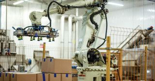 Robot paletyzujący w firmie z branży spożywczej