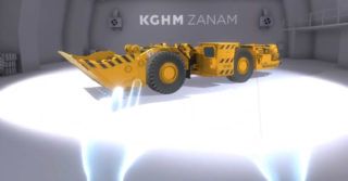 Odkryj ciężkie maszyny KGHM Zanam osadzone w środowisku 3D