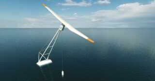 Pływająca turbina wiatrowa z pojedynczą łopatą oferuje większą moc i minimalizuje koszty produkcji